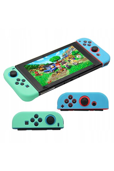 NO BRAND 2x Husă de protecție din silicon moale pentru Nintendo Switch Joy-Co...