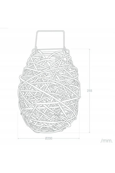 NO BRAND Lanterna din ratan cu LED, lampă solară, 25 cm, lampion