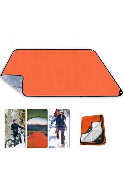 NO BRAND 210x150CM 2 BUCĂȚI PRELATE THERMAL DE URGENȚĂ CU 8 ȚEPURI PENTRU CORT
