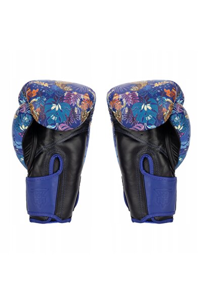 NO BRAND Mănuși de box Top King Boxing Wild Tiger negru/albastru 14 oz