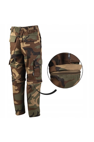 Mil-Tec Pantaloni militari de drumeție pentru copii BDU cu jambiere detașabil...
