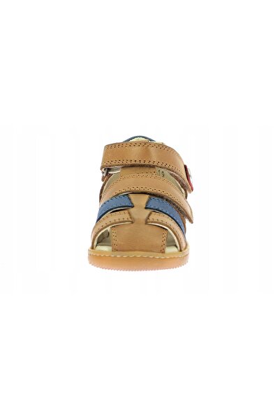 NO BRAND Sandale pentru copii Kickers Kick Pod, culoare camel/bleu marin, măr...