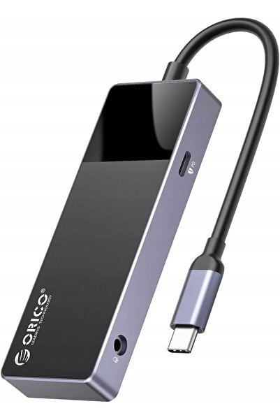 NO BRAND Hub Orico USB-C 6 în 1, HDMI 4K la 30Hz, 3 porturi USB-A 3.0, 1 port...
