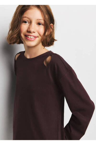 MANGO Kids Cut-out pamuklu tişört