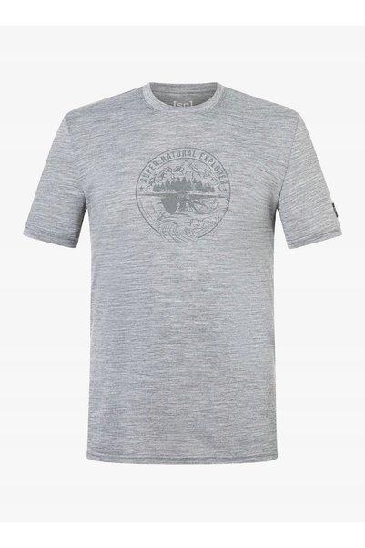 NO BRAND Tricou cu imprimeu Super. Exploring Tee - c.mere gri mel XL