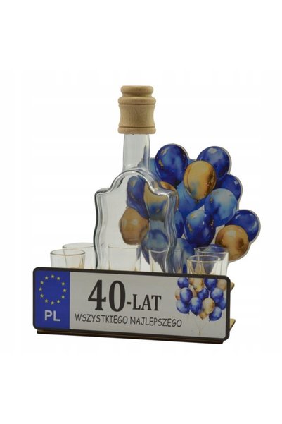 NO BRAND Carafă de sticlă Placă de înmatriculare - Cifră 839 mix