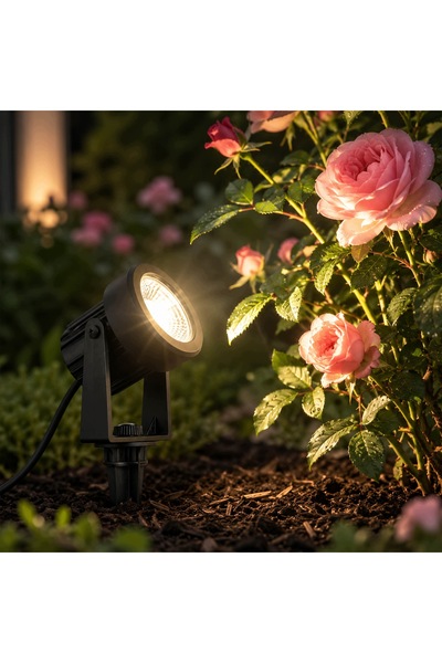 NO BRAND 4x Lampă solară de grădină LED, tip țăruș, cu senzor de lumină (de l...