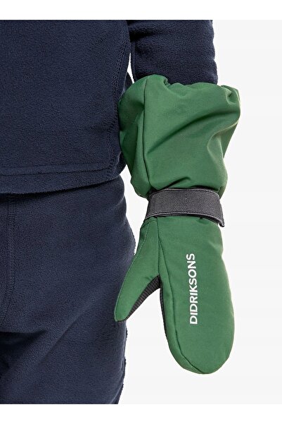 NO BRAND Mănuși pentru copii Didriksons Biggles Mittens – verde pin 0/2