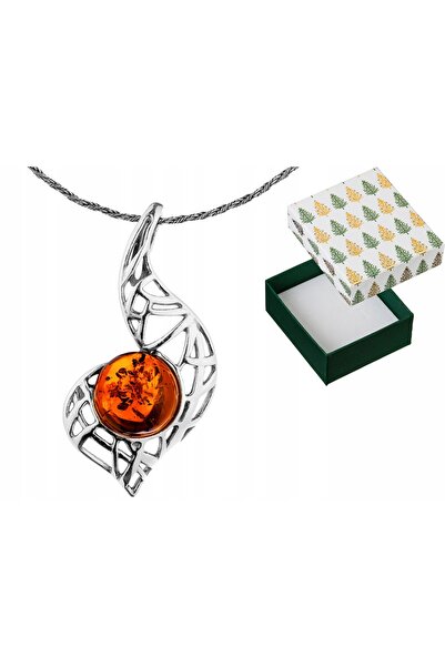 NO BRAND Colier choker mare, argintiu, ajurat, oxidat, cu chihlimbar, pentru ...