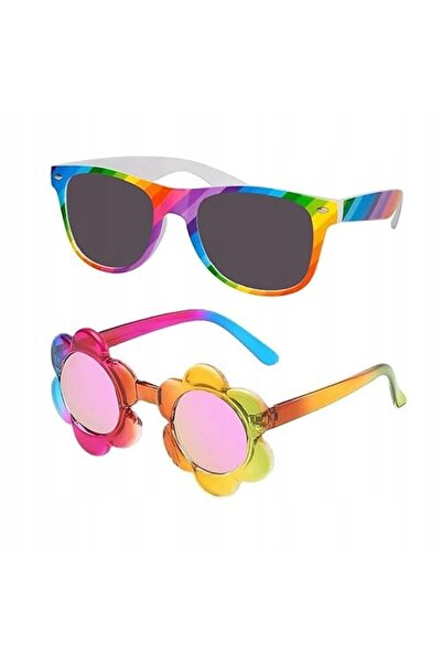 NO BRAND 1 pereche de ochelari colorați și 1 pereche de ochelari cu flori, oc...