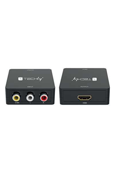 Techly Convertor 3x RCA la HDMI 1080p pentru video compozit AV și audio