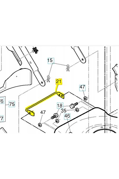 Husqvarna McCulloch M53 M51 Apărătoare spate 532436119
