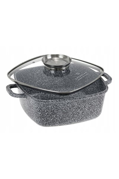 NO BRAND Vas pătrat din marmură 26cm 5.5L pentru copt, gaz și inducție