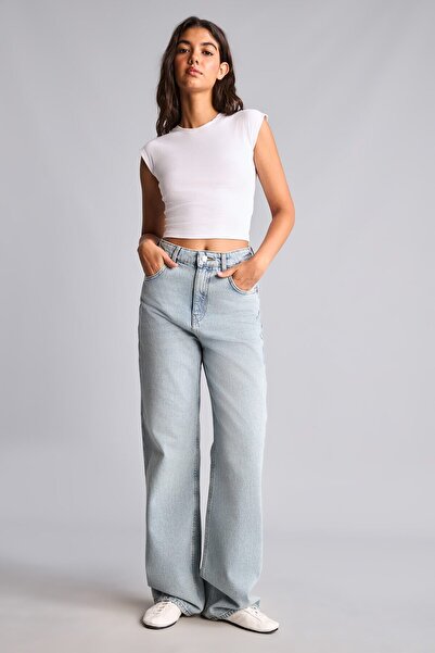 DeFacto Yüksek Bel 90s Wide Leg Jean Pantolon H6913AX26AU