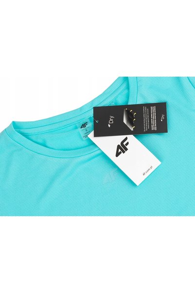 4F Tricou de damă F218 albastru cu mânecă lungă 4FWSS24TFLOF218 33S XS