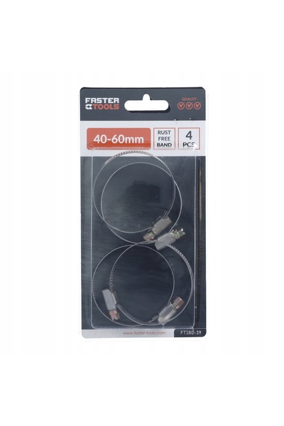 NO BRAND FASTER TOOLS clemă cu bandă de oțel 40-60mm 4 bucăți, 10 opțiuni