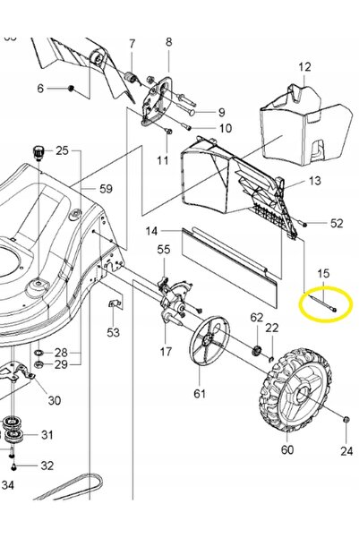 Husqvarna Capac roată L 321AHX 598454601