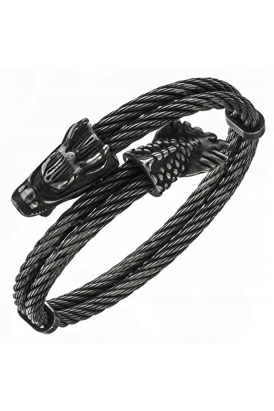 NO BRAND Brățară Bangla împletită din sârmă + Dragon Viking