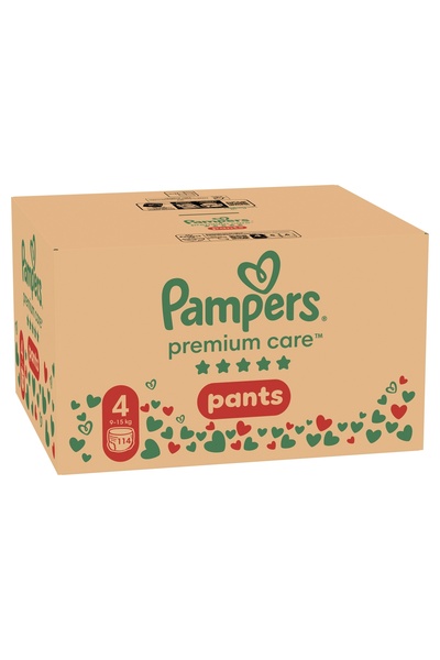 Pampers Îngrijire Premium 4 114 bucăți 9-15 kg Scutece pentru bebeluși