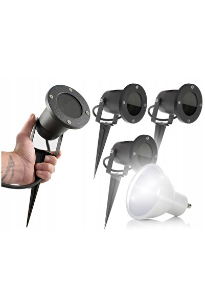 NO BRAND 4x PROIECTOR, LAMPĂ ÎNFIINȚATĂ ÎN PĂMÂNT, ȚEPUȘĂ, CABLU DE 230 V, AL...