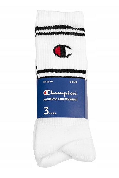 Champion Șosete crew 3 perechi albe U20081 WW001 Mărimea 35-38