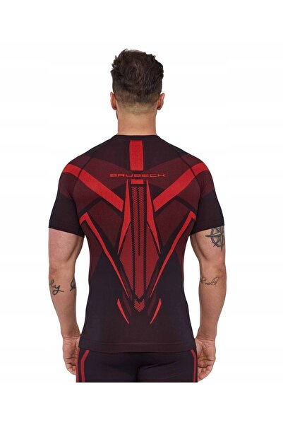 Brubeck Tricou termic cu mânecă scurtă pentru bărbați DRY RED L