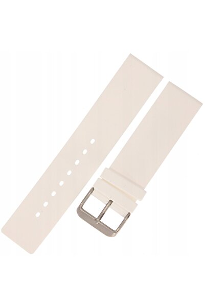 NO BRAND HORIDO 0014 - ALB - 22mm - Curea de ceas din silicon