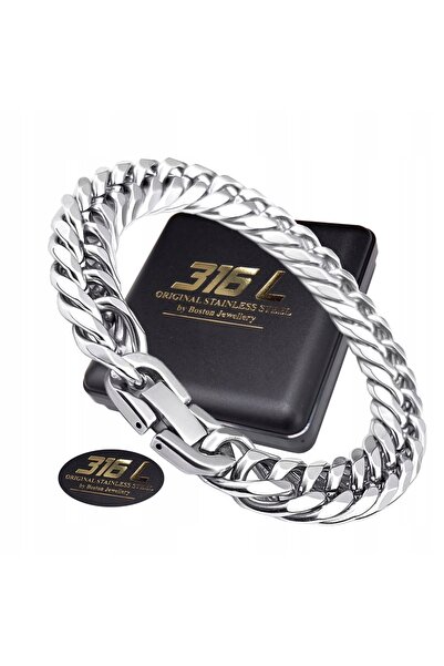 Boston Jewellery Brățară groasă din argint, brățară bărbătească, tip Pancerka...