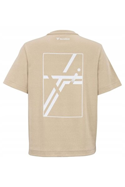 NO BRAND Tricou grafic Tecnifibre 2025 de tenis pentru femei, bej, mărimea XS