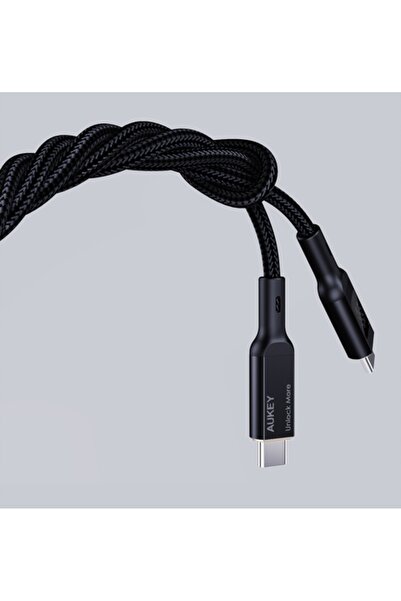 NO BRAND CB-MCC102 cablu USB-C - USB-C 1.8m 100W PD 5A 20V cu LED, împletitur...
