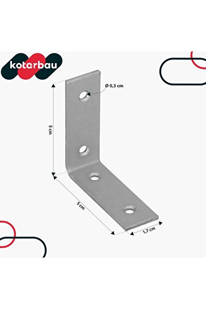 NO BRAND Colțar Ciesielski, Conector de Construcții din Oțel Galvanizat, 50x5...