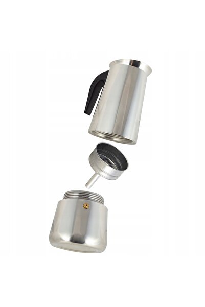 NO BRAND Cafetieră metalică, 600ml, oțel, 12 căni