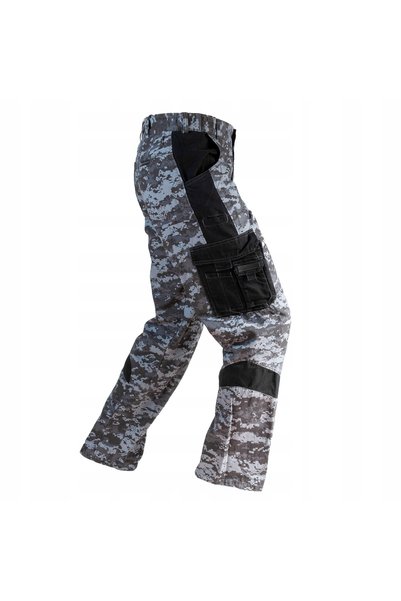 NO BRAND Pantaloni de protecție pentru lucru, camuflaj pixel, bumbac 100%, cu...