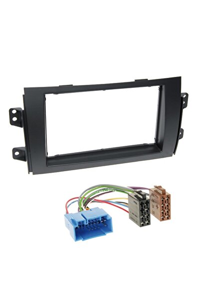 NO BRAND Cadru adaptor + conector ISO pentru montarea unui radio 2 DIN pe SUZ...