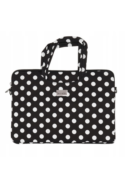 Wonder Servietă laptop 17 inch negru peas