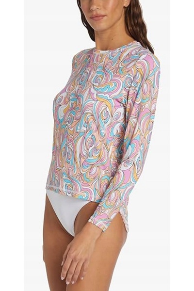 Roxy Tricou de înot pentru femei, cu mânecă lungă, cu protecție UV - M