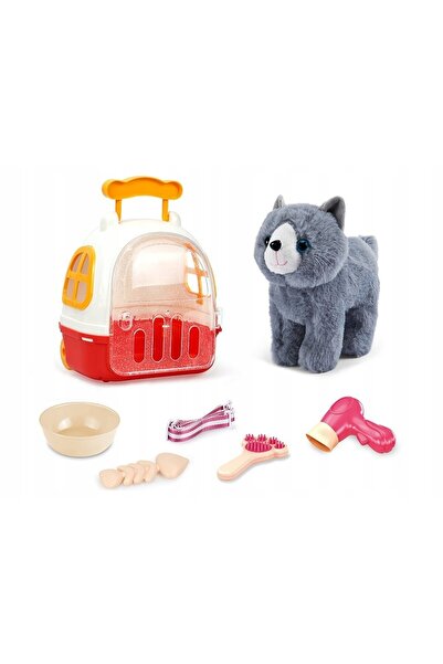 DK Kit de îngrijire pisici Rucsac transport pisici 7 elemente Îngrijire pisoi