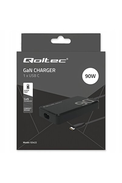 NO BRAND Încărcător de perete Qoltec 90W GaN Super Rapid SLIM |   PD |   5-20...