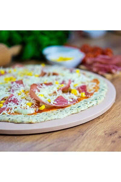 NO BRAND Piatră de pizza cu mâner și tăietor