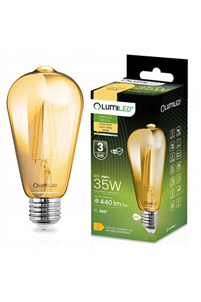 NO BRAND 6x Bec LED E27 Edison ST64 4W = 35W 440 lm 2000 K 360° FILAMENT LUMILED