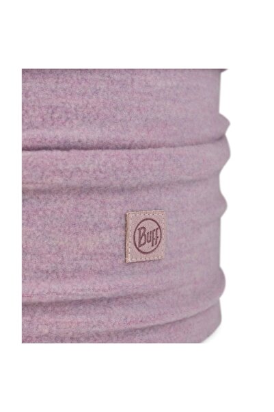 Buff Fular tip cagulă din fleece merino - culoare uni lila nisipiu