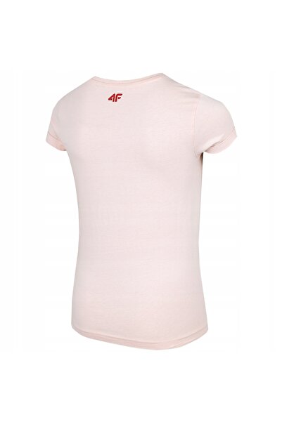 4F Tricou cu imprimeu fetiță roz I LOVE 100% Bumbac 164CM