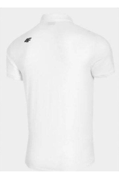 4F Tricou polo din bumbac pentru bărbați PTSM366 alb 10S XXL