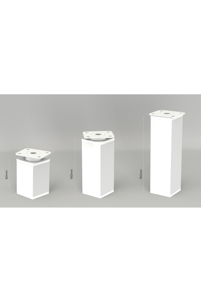 NO BRAND 4 x picior de mobilier reglabil, înălțime 100 mm, alb