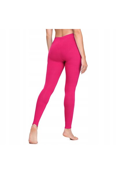NO BRAND Colanți de damă, pantaloni lungi, din bumbac, LA40-133 Amaranth XL