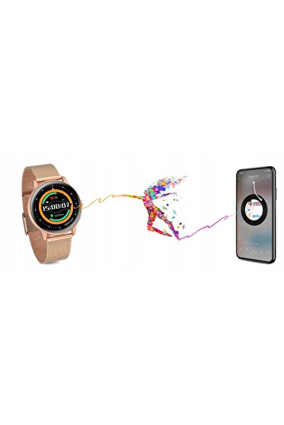 NO BRAND SMARTWATCH FEMEIE AUR ROZ SPORT PASURI RATE CARDIACĂ SMS PL G. ROSSI