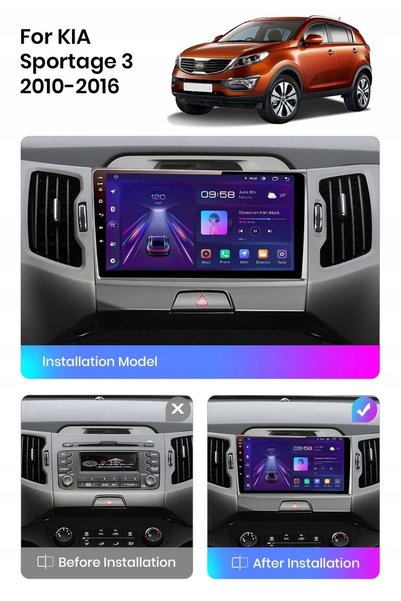 NO BRAND RADIO DE NAVIGAȚIE KIA SPORTAGE 2010-2015 CARPLAY, ANDROID, Wi-Fi, 8...