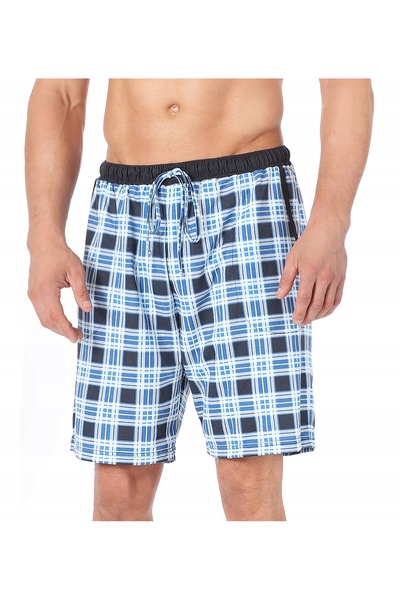 NO BRAND TIMONE Pijamale bărbătești Pantaloni scurți Bumbac TI-114 Albastru S