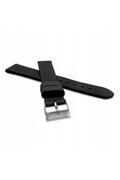 NO BRAND Curea de ceas din piele neagră pentru smartwatch 19 mm LAVVU LSAUB P...