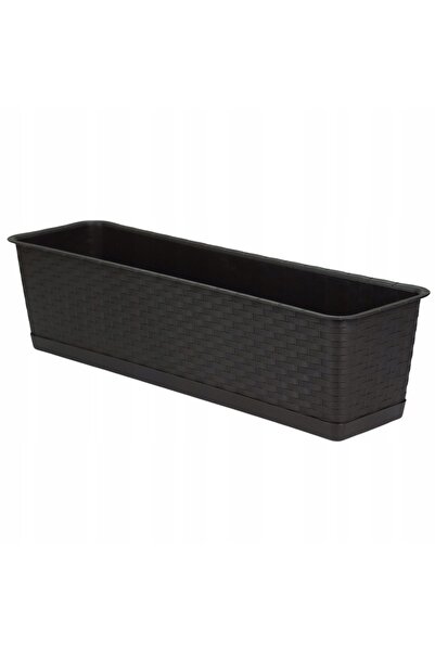 DIKEL 4x Ghiveci de balcon Ratolla cu suport ISR600P Ghiveci dreptunghiular